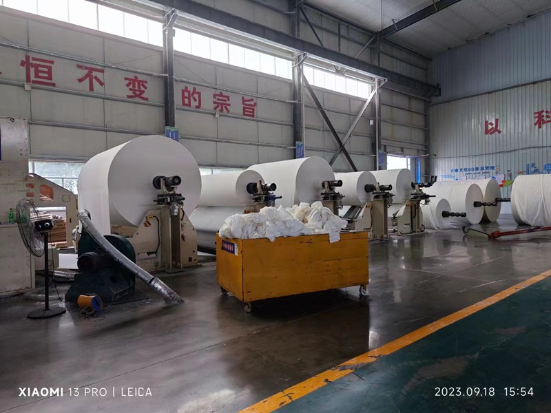 Pustende vev for luftlagt papir